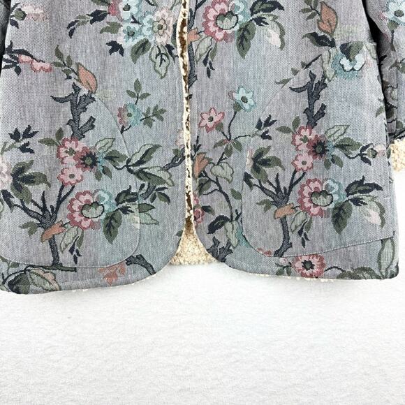 Sundance Augusta Floral Sherpa Reversible Hooded Coat Size SP Warm Cozy Oversize - Picture 5 of 13